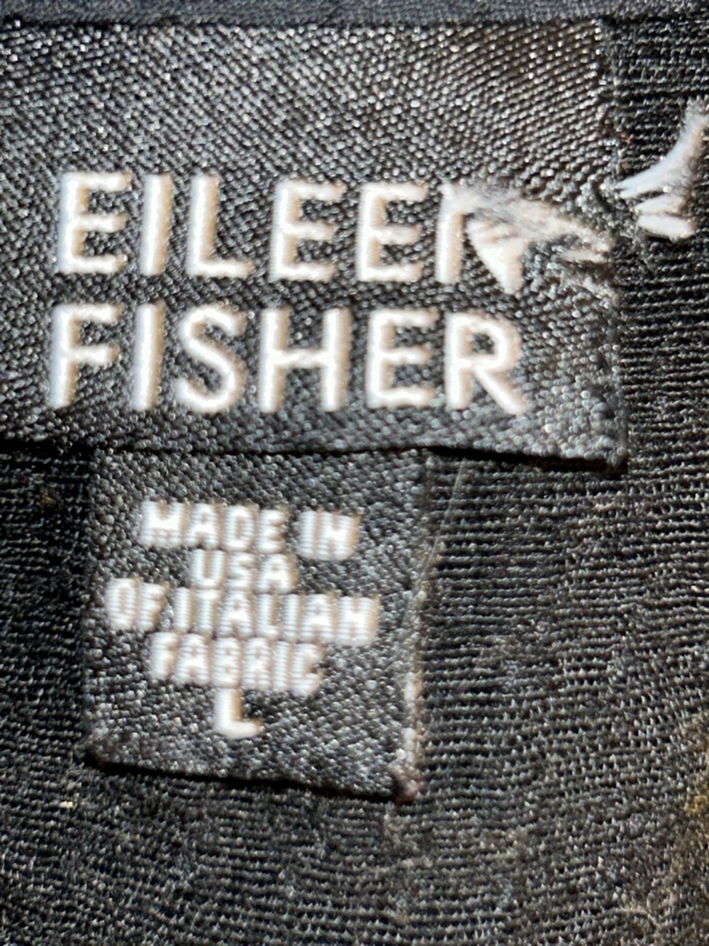 Eileen Fisher Textured Black Jacket Top – Italian Fabric | USA Made | Size Large - Picture 10 of 10